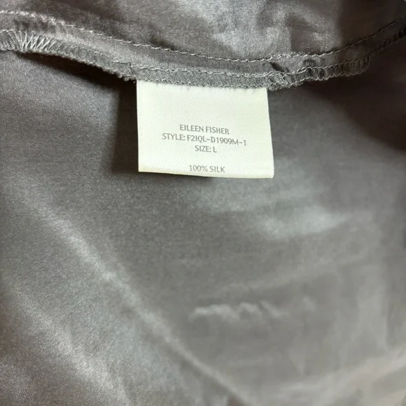 Eileen Fisher V-Neck Crinkle Lace Dress w/ Slip Large - Picture 6 of 6